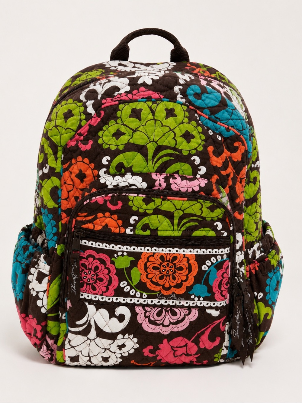 Retired Vera Bradley Mod Floral Pink Quilted Backpack - Picture 2 of 9